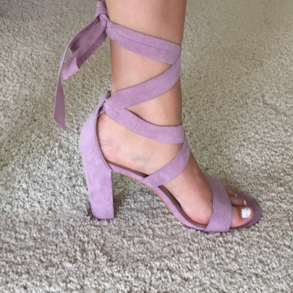 Lavender Wrap up Heels